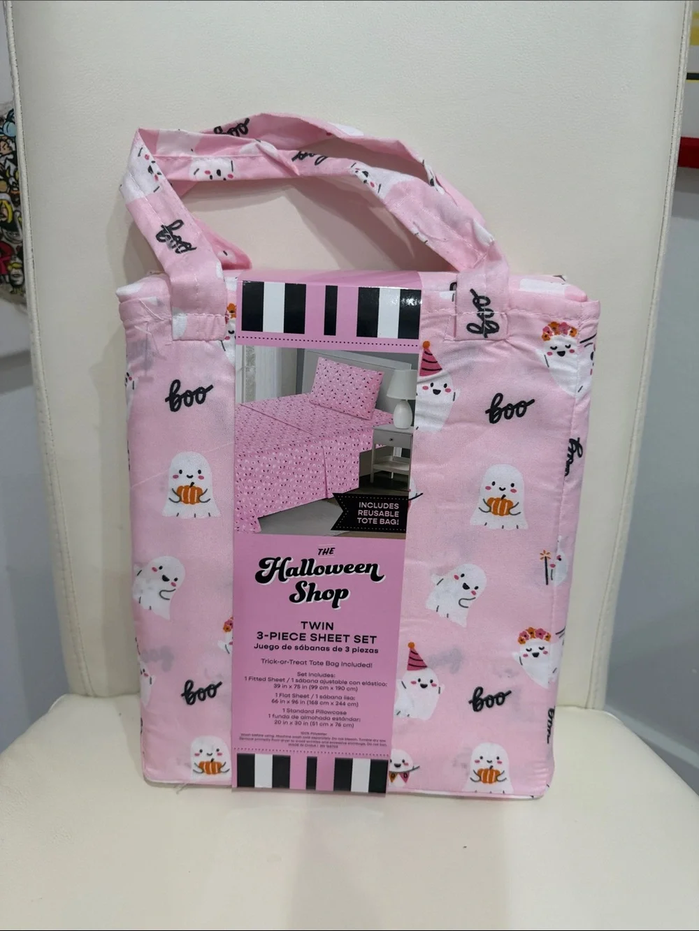 The Halloween Shop White/Pink & Black 